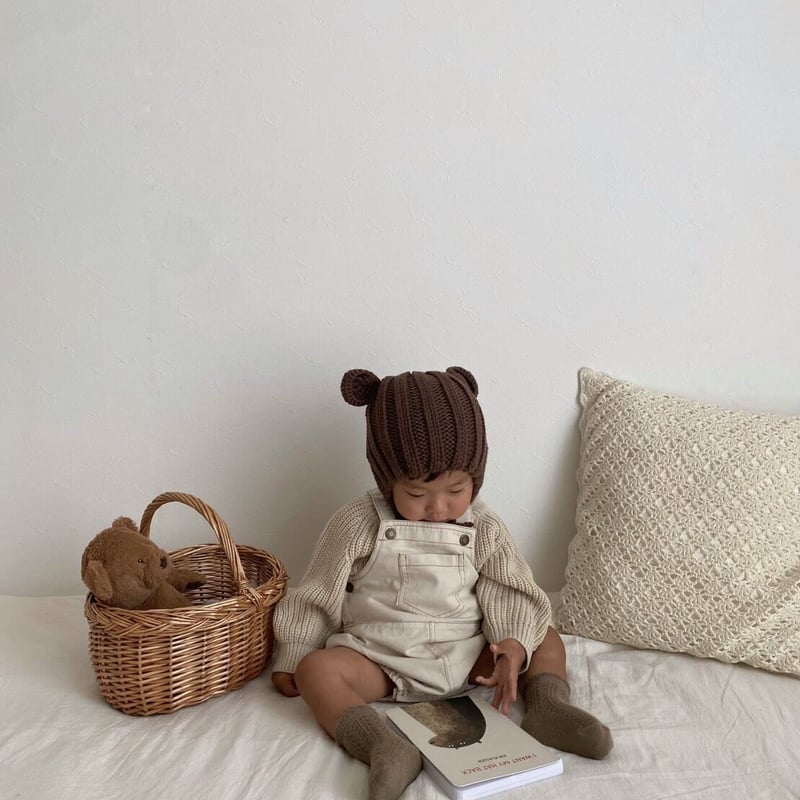 ハンドメイド【くま耳付きセットアップ】 耳パーツ】くま耳 2個セット くま ハンドメイド ぬい服 ロゼット