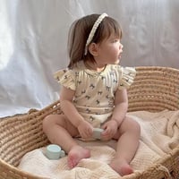 baby girl ショルダーフリルロンパース(2200)