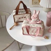 くまさんうさぎさんコンテナ保冷ランチバッグ(281)
