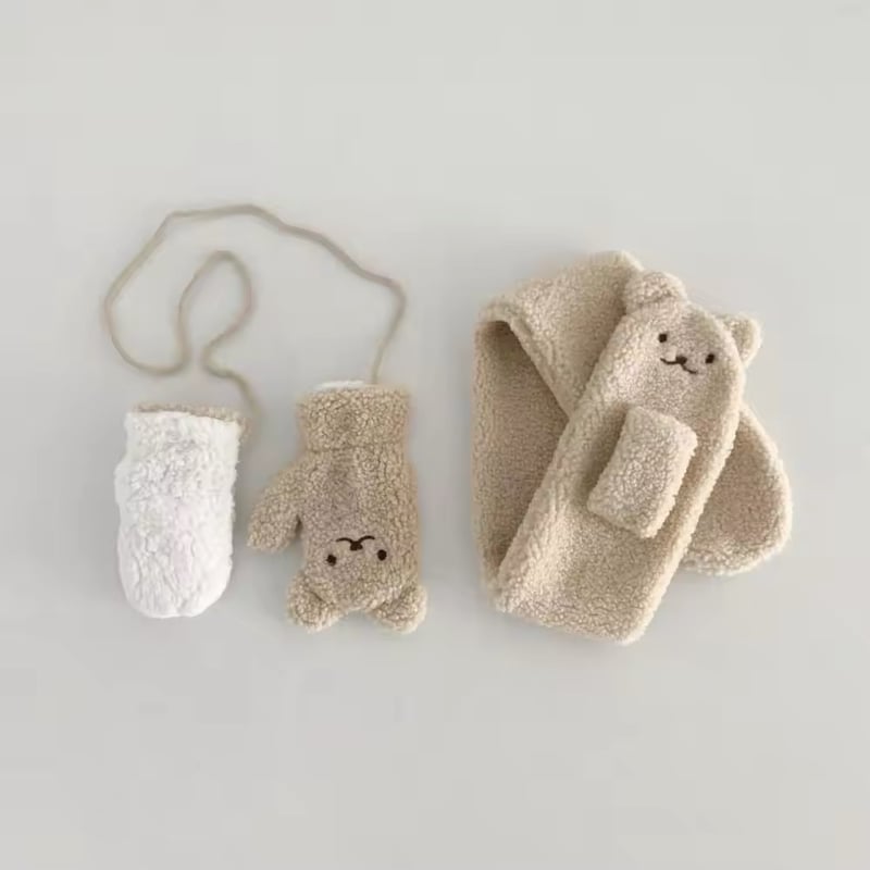 くまうさぎマフラー手袋セット(759) | こどもふく🧸mocokids