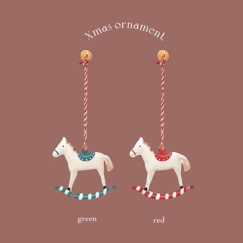 Xmas ornament木馬(434) | こどもふく🧸mocokids