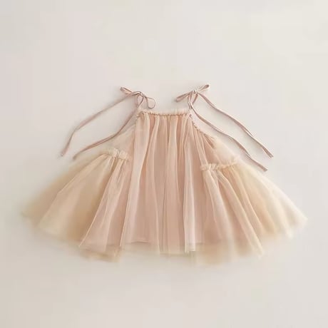 beige pink / light green サイドギャザーキャミワンピース(924)