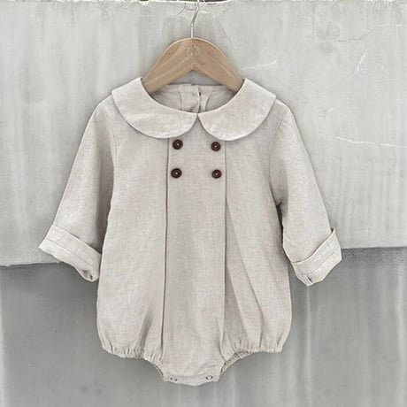 リネンfour buttonロンパース(2512)