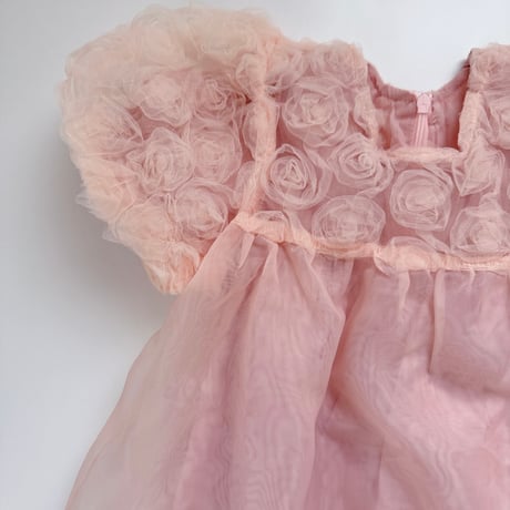 beige/pink シフォンブーケドレス(2249)