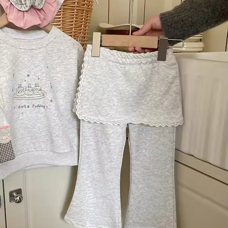 kids cute puddingグレースウェットセットアップ(1020)