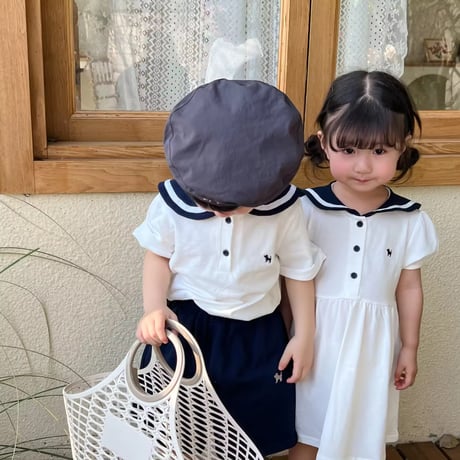 boy & girl セーラーお揃いワンピースorセットアップ(1261)