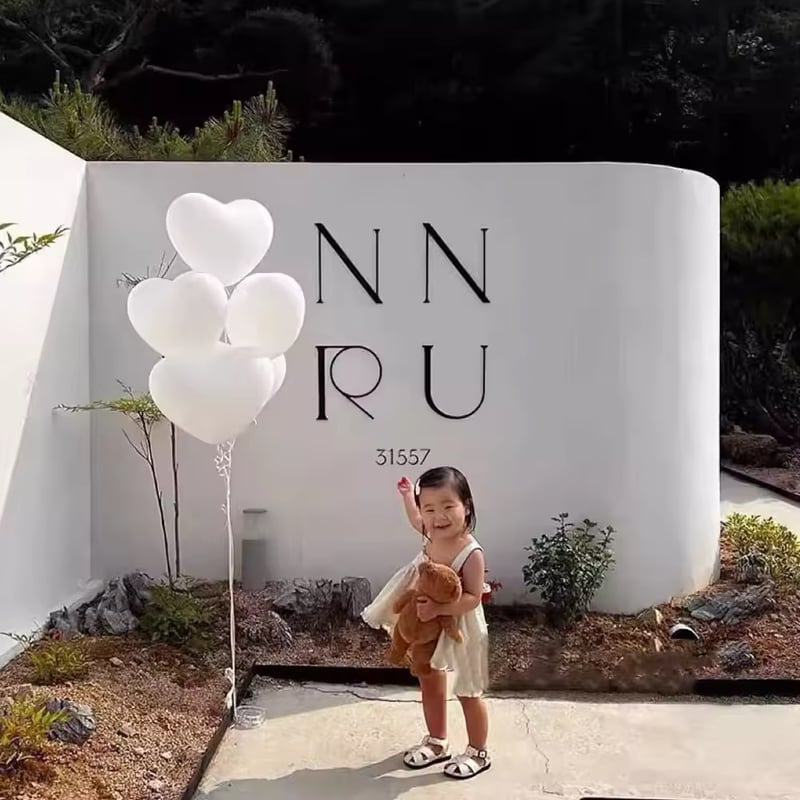 whiteハート風船12コset(1417) | こどもふく🧸mocokids