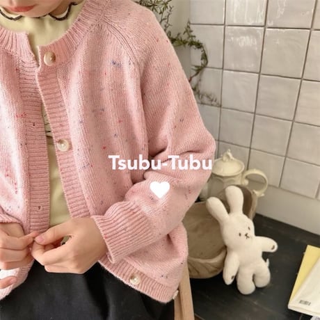 kids 3color つぶつぶニットカーディガン(4001)