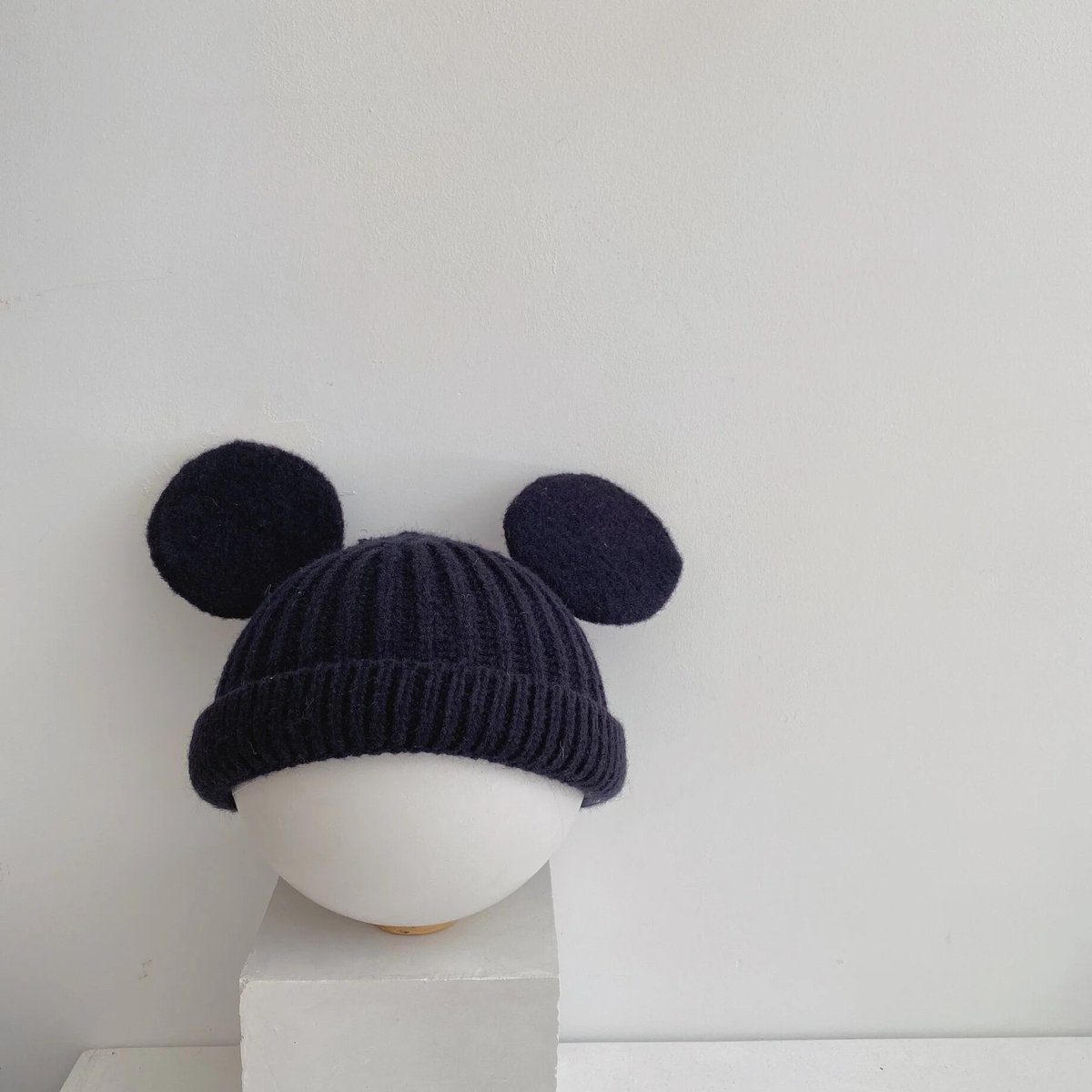 フェルト耳ミッキー風ニット帽(400) | こどもふく moco kids フェルト耳ミッキー風ニット帽(400) | こどもふく moco kids