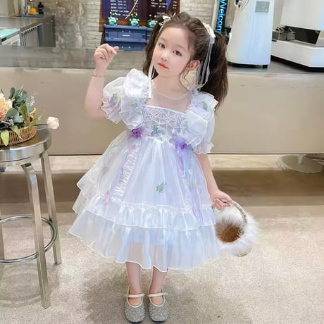kids purple/ whiteアイドルグレープドレス(645)