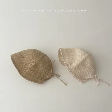 beige/brown ストローハット(1210)