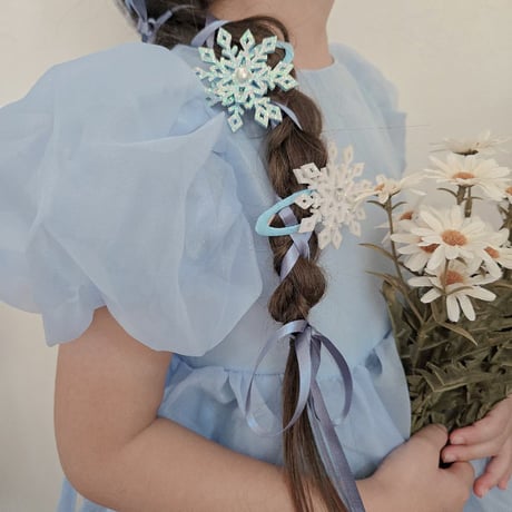 kids ice blue/pinkシフォンチュールドレス(1562)