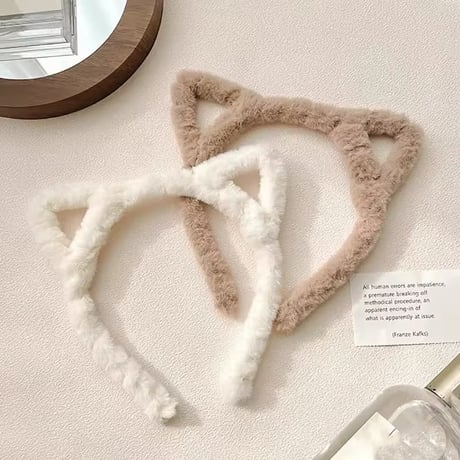 即納あり◆4color もこもこねこ耳カチューシャ(727)