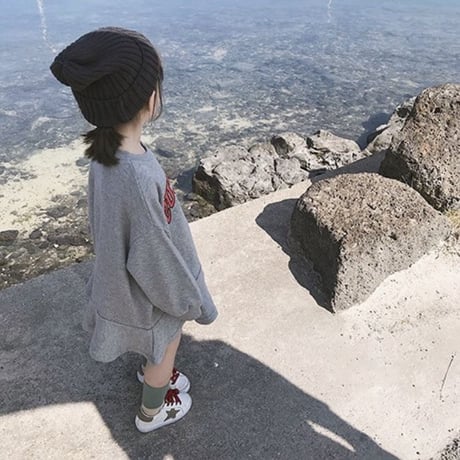 kids スウェットロゴワンピース(595)