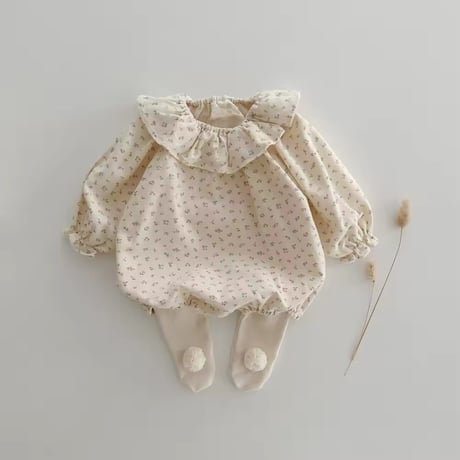 BIG or small frill collarロンパース(829)
