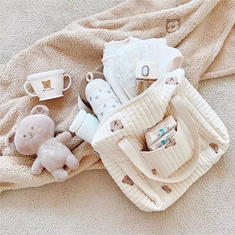 前ポケットキルティング刺繍トートバッグ(2223) | こどもふく🧸mocokids