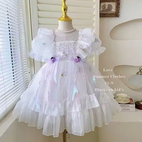 kids purple/ whiteアイドルグレープドレス(645)