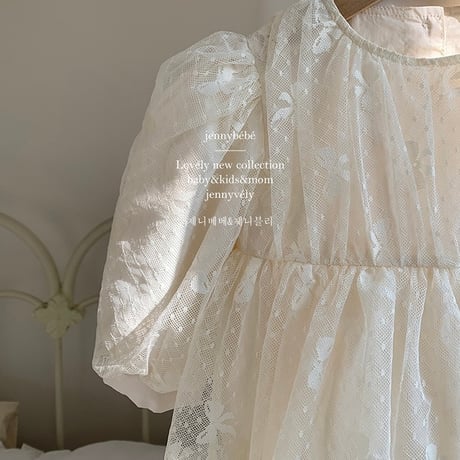 jennybebe 総レースリボンドレスロンパース(836)