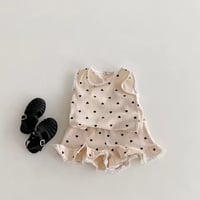 pink/black ハートプチレースタンクトップリブセットアップ(2247)