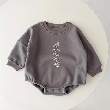 恐竜's裏起毛ロンパース(114)
