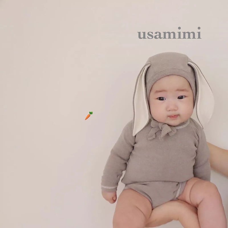 mabli ロンパース ボンネット MABLI 小人ロンパース ボンネット set