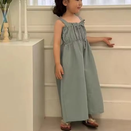 2color ノースリーブワイドパンツオーバーオール(1243)