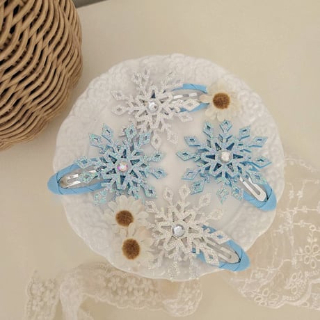 雪の結晶ヘアピン(767)