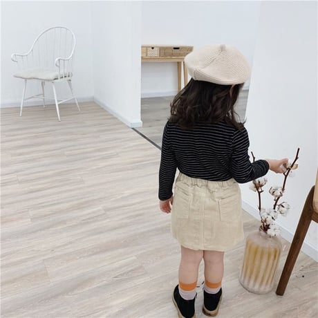 kids コーデュロイ台形スカート(540)