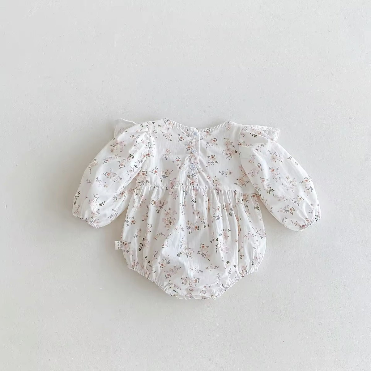 mixフリル花柄×チェックロンパース(711) | こどもふく🧸mocokids