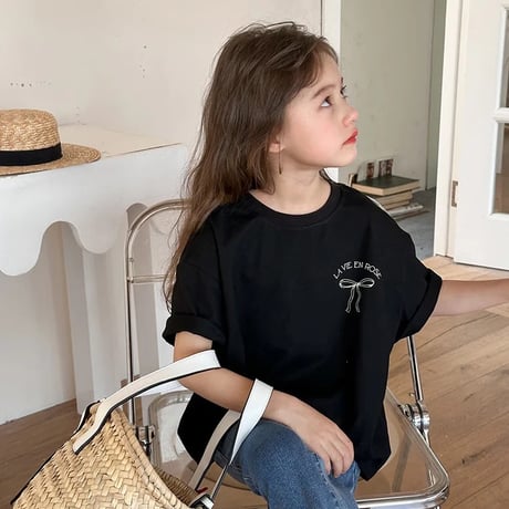 kids 4color リボンオーバーtシャツ(4132)