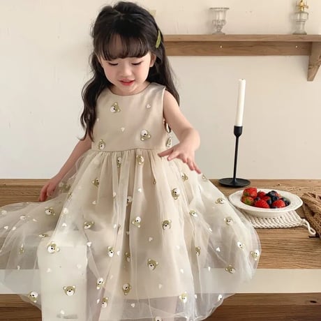 kids bearチュールワンピース(3226)