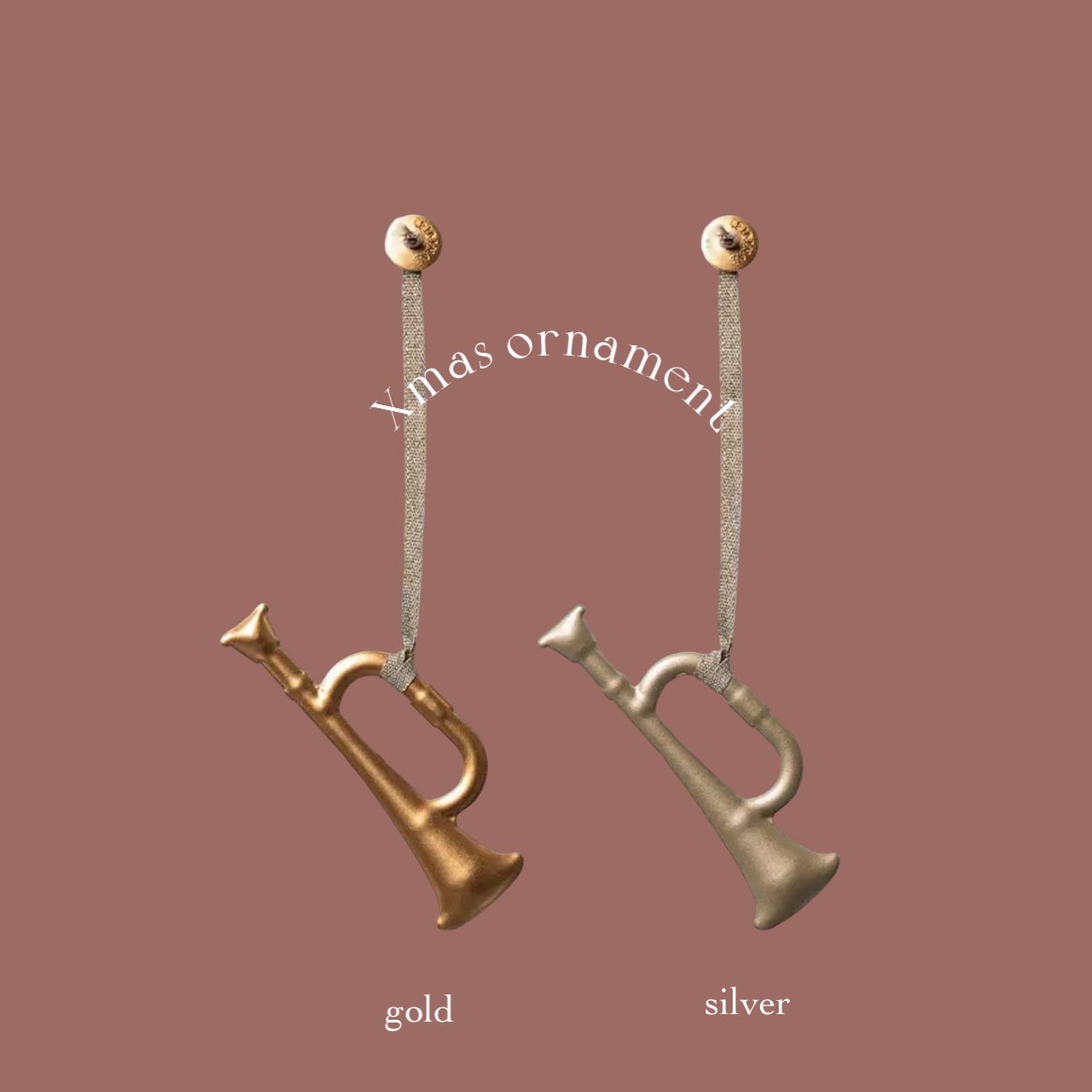 Xmas ornamentトランペット(432) | こどもふく🧸mocokids