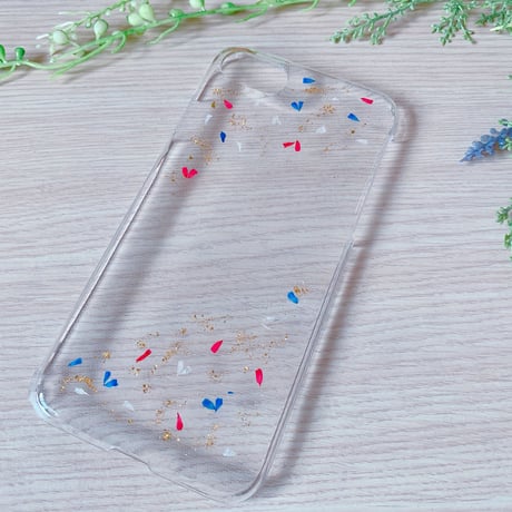 【SC-001】かすみ草 クリア スマホケース