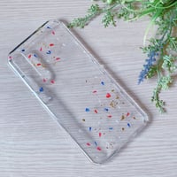 【SC-001】かすみ草 クリア スマホケース