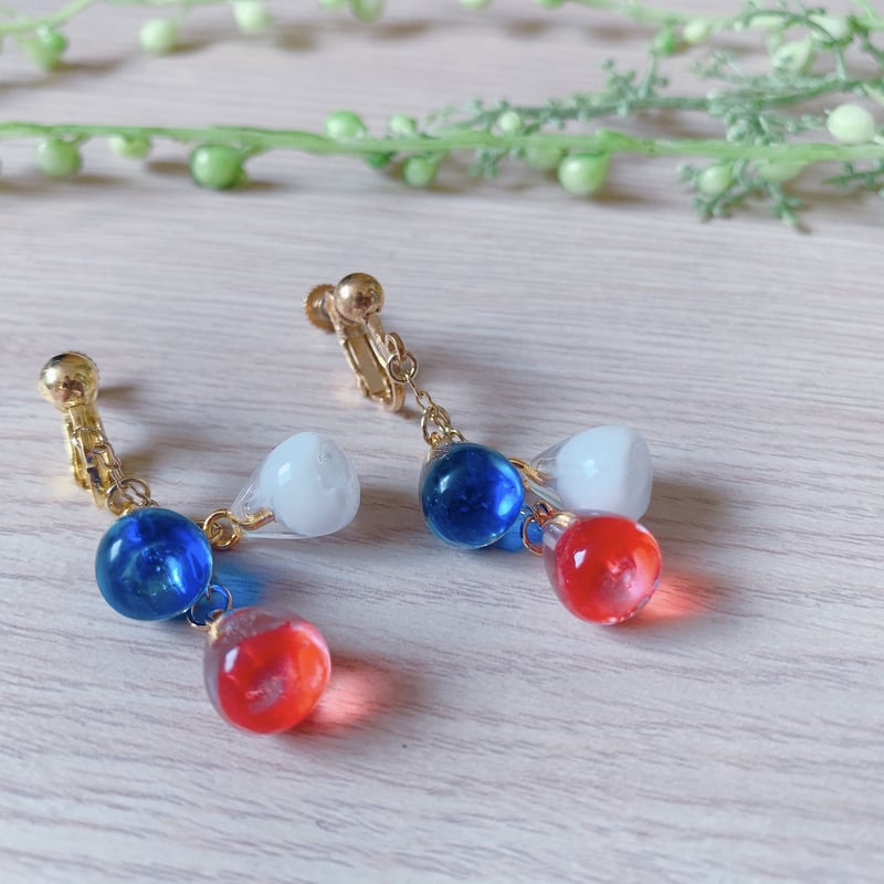 No.382 一粒ピアス(ミニ)＊スワロフスキー×琉球ガラス No.382 一粒ピアス(ミニ)＊スワロフスキー×琉球ガラス No.382 一