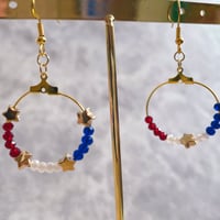 【M-167-P】スター フープ ピアス