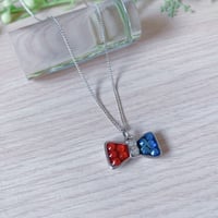 【N-032】スワロフスキー リボン ネックレス
