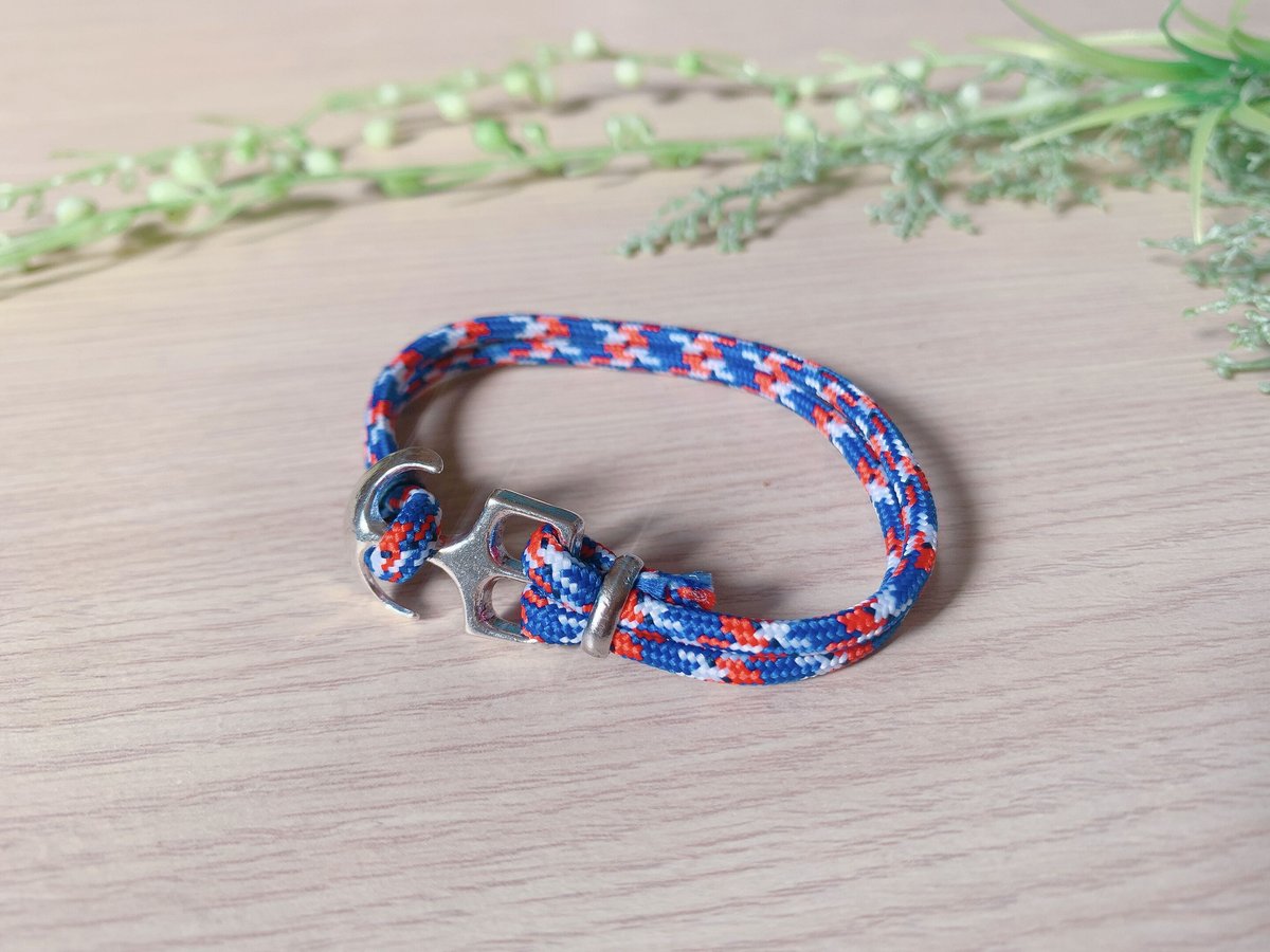 パラコードブレスレット パラコードブレスレット ブラック D金具タイプ【ゆうパケット