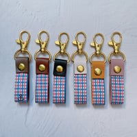 【K-030-C】トリコロール チェック キーホルダー