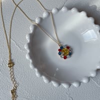 【N-057】スワロフスキー フラワー ネックレス