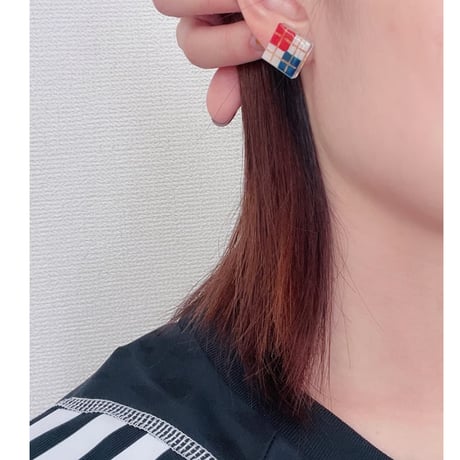 【M-161-P】アーガイル ピアス