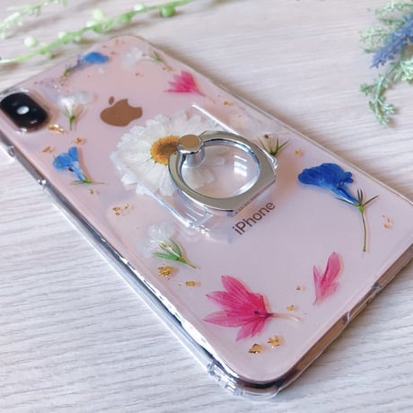 【SC-002】フラワー クリア スマホケース