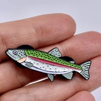 Rainbow trout　original design pins ニジマス　ピンバッジ　ピンズ
