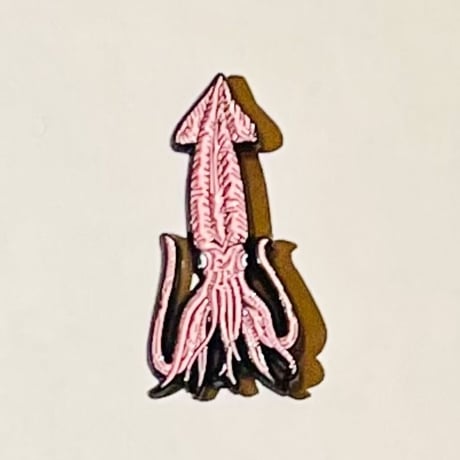 函館名物　イカ　いか　squid　original design pins 　ピンバッジ　ピンズ