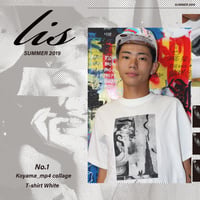 LIS Koyama_mp4 collage T-shirt White