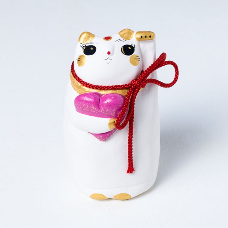 良縁猫（桃） - Ryo en neko | -福を呼ぶ- 招き猫美術館 | 公式