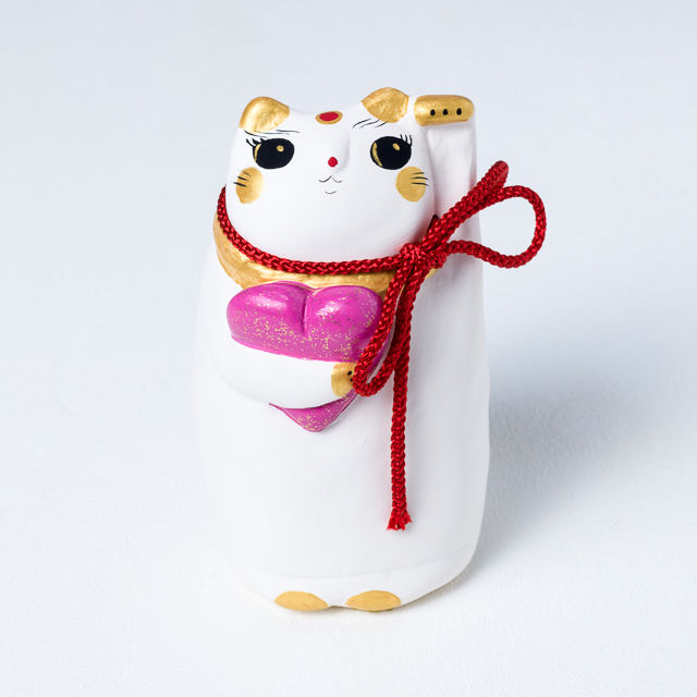 良縁猫（桃） - Ryo en neko | -福を呼ぶ- 招き猫美術館 | 公式