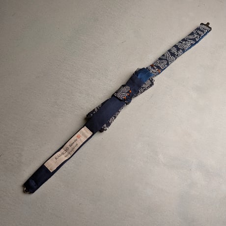 蝶ネクタイ　Noh fabric　型友禅　飛鶴文様
