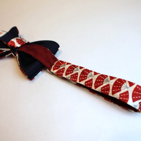 蝶ネクタイ Kids KIMONO fabric 扇面詰文様 型友禅  #kids