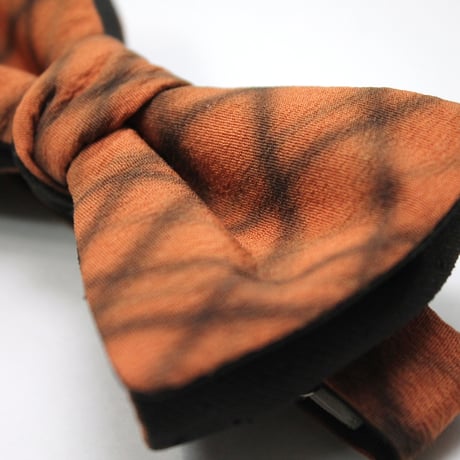 蝶ネクタイ　KIMONO fabric　暈し格子　上京蝶帯